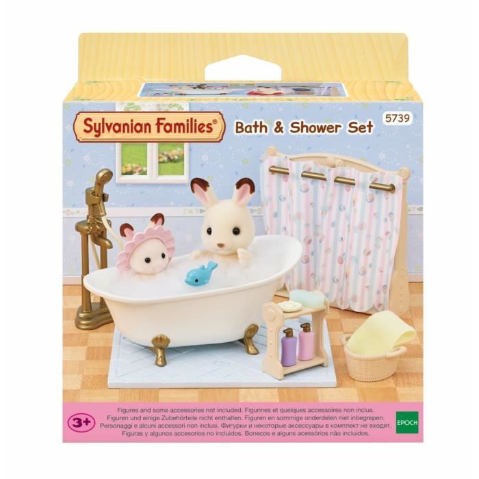 Bathtub and shower set - SYLVANIAN FAMILIES - 5739 - Bathroom set with accessories