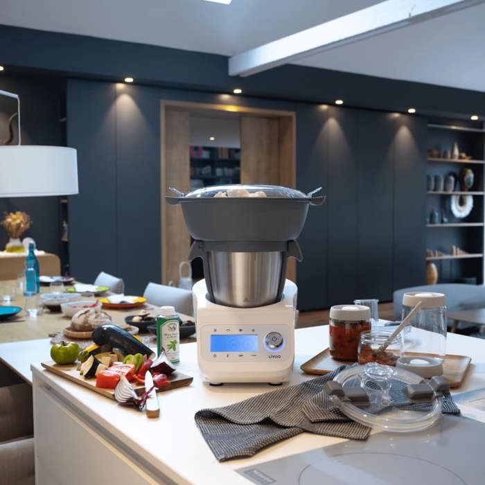 Livoo DOP219W - Super Cooker multifunction robot - 12 speeds - 125 to 5000 rpm - 3.5L stainless steel bowl - 1000W - White