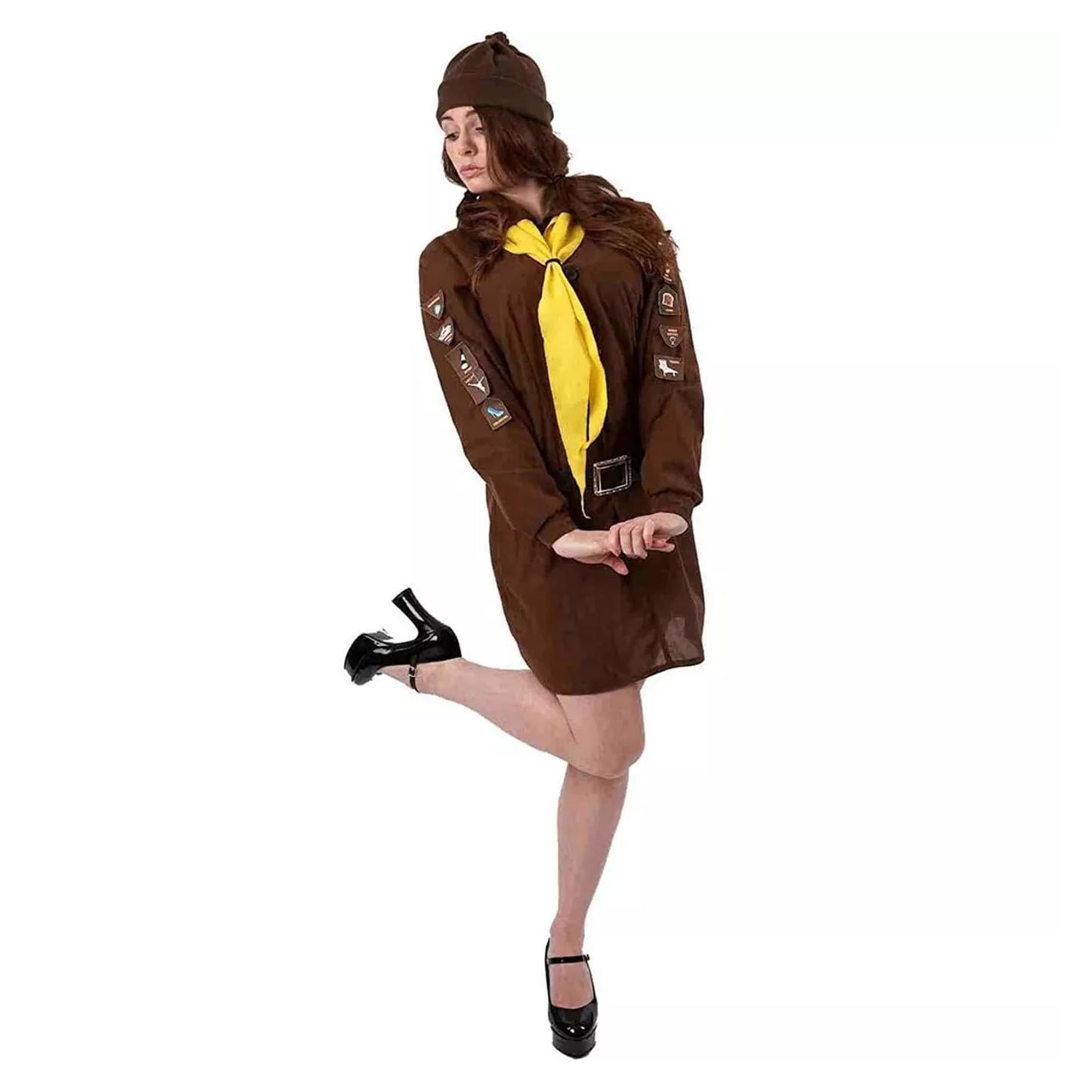 Brownie Girl Guide Uniform Adult Costume | Extra Large