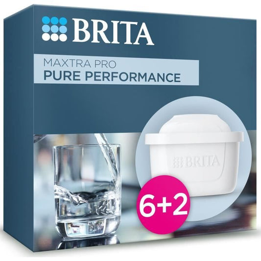 BRITA MAXTRA PRO All-In-1 Faucet Water Filter Cartridge Pack of 6+2