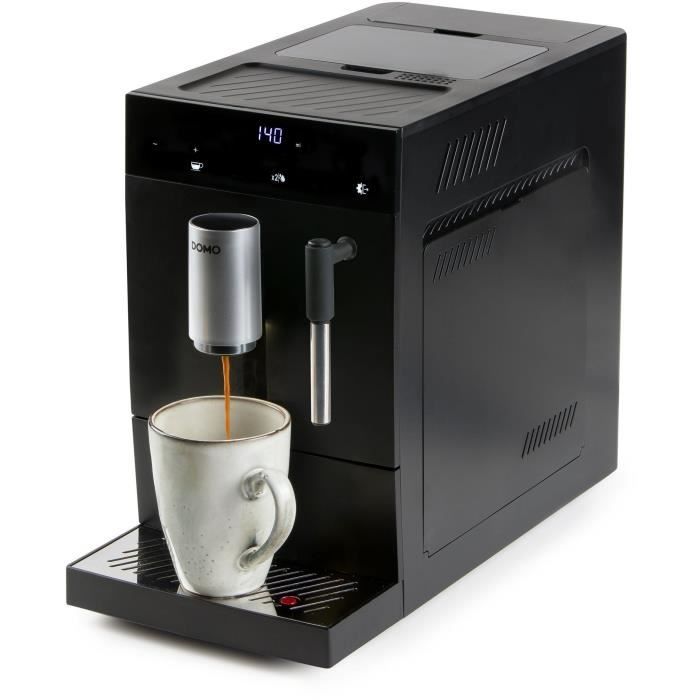 Automatic espresso machine with grinder - DOMO - DO1150K - 1350 W - 19 bar - 125 g coffee - Black
