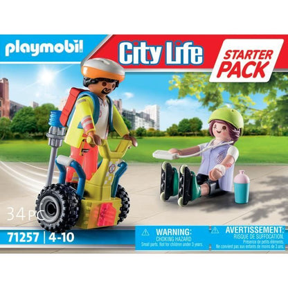PLAYMOBIL - 71257 - City Action Les Secouristes - Starter Pack - Supervisor with Segway