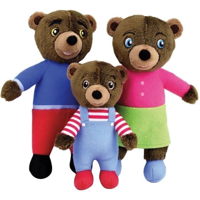 Plush box - LITTLE BROWN BEAR - JEMINI - Family: Mama bear, Papa bear and Little brown bear