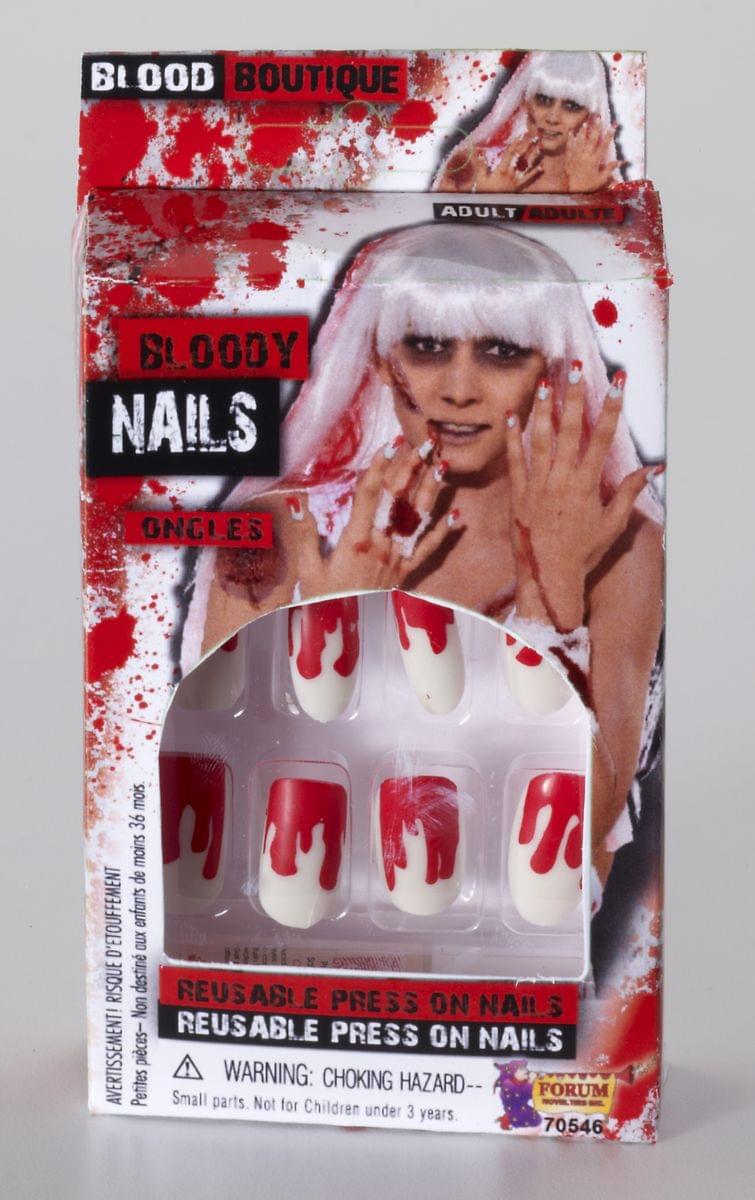 Bloody Press On Nails Costume Accessory One Size