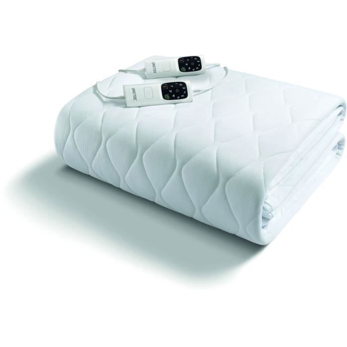 Heated Mattress Topper - Imetec - 2 Places Adapto Maxi, 195x165 cm - 6 Temperatures - Hypoallergenic Fabric - Constant Temperature