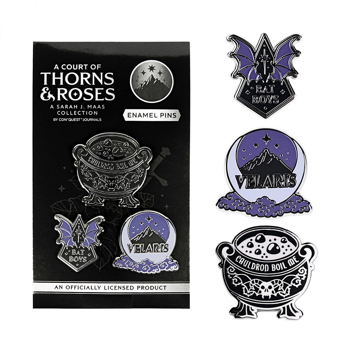 A Court Of Thorns and Roses Enamel Pin 3-Pack