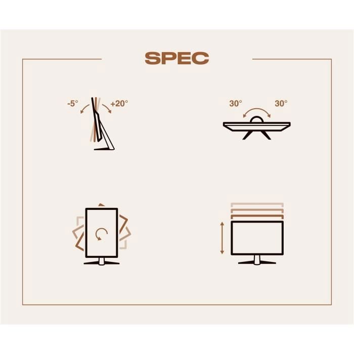 PC screen - JAPANNEXT - 23.8 FHD - IPS - 60Hz - Ergonomic stand