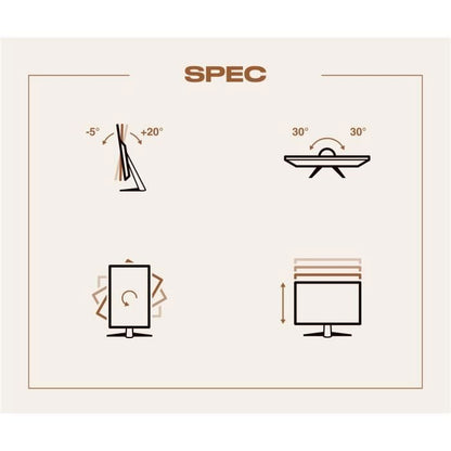 PC screen - JAPANNEXT - 23.8 FHD - IPS - 60Hz - Ergonomic stand