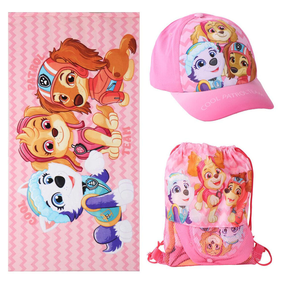 Paw Patrol towel + bag + cap set