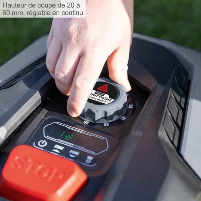 Scheppach RoboCut XL600 Connected Robot Lawn Mower 600m2 with Charging Station | Up to 600 m² | Rain Sensor | WiFi & BT