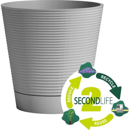 Water reserve pot - GARDEN ID - Green Care Sense Blue-Grey 40 cm - 10-year guarantee - 100% recycled