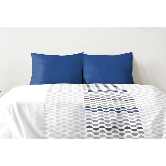 Set of 2 pillowcases - HOME LINGE PASSION - 50 x 70 cm - Blue