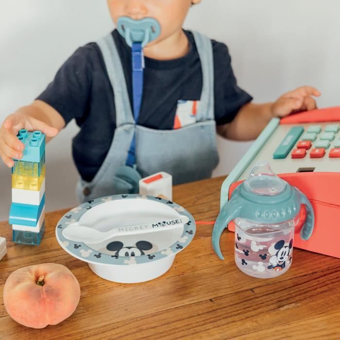 THERMOBABY MICKEY 1st age meal pack - 1 nibbler + 1 bowl + 1 cup with handle + 2 spoons