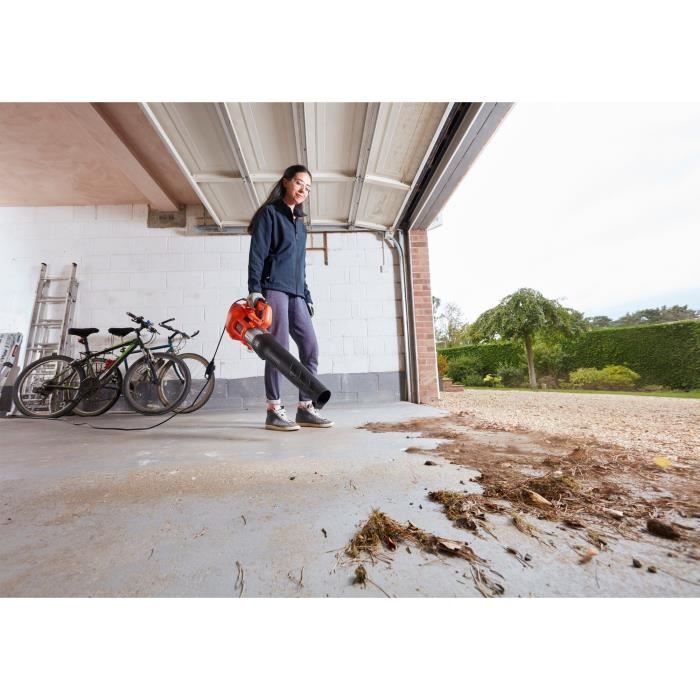 Wired axial blower BEBL185-QS - BLACK + DECKER - 1850 W - blower volume: 12, 75 M3 / min - 2 Adjustable Speeds in Handle