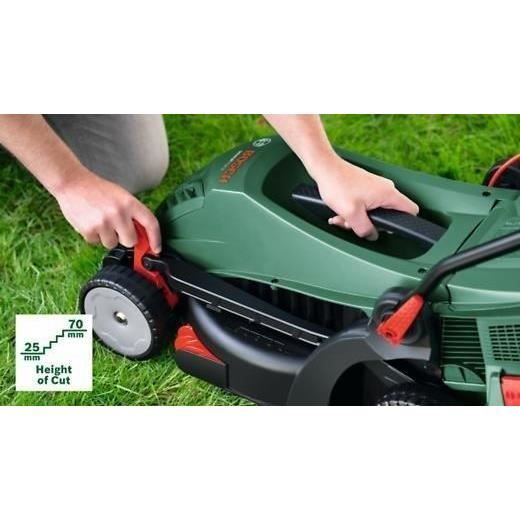 Bosch UniversalRotak 34V-26 Lawn Mower (1300 W, cutting width: 34 cm, 40 litre grass catcher)