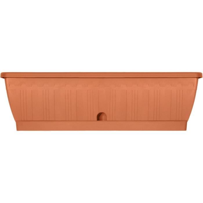 Planter - GARDEN ID Terraflor - Terra 60 cm - Solidity - Water reserve - Recycled & 100% recyclable - Volume for plants.