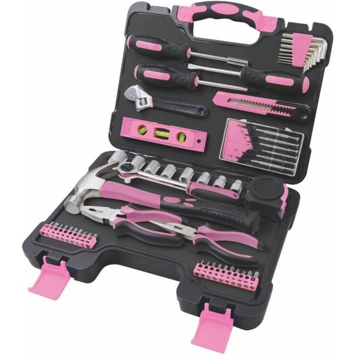 Tool Set - FIELDMANN - FDG 5010-53R - 53 pieces - Pink color - Women's tools