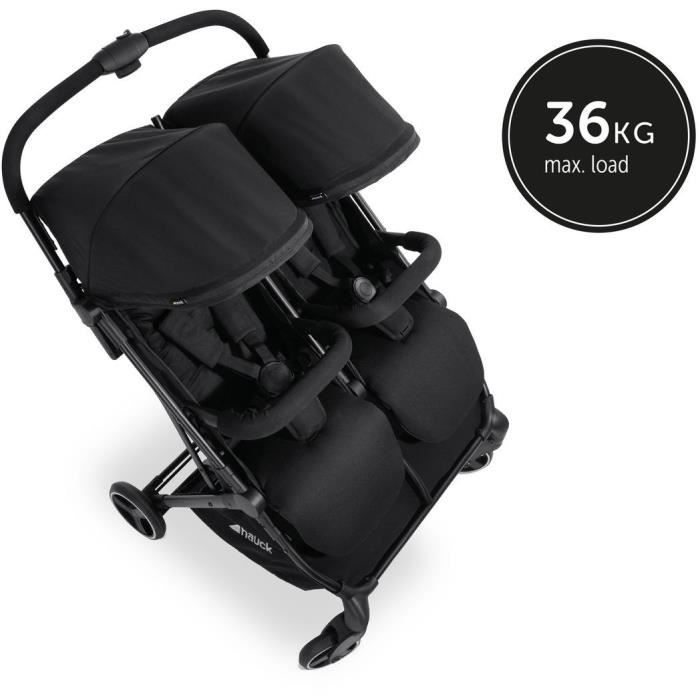 HAUCK Swift X Duo Double Stroller - Black