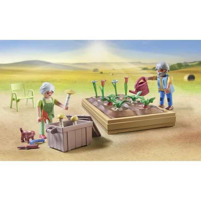 PLAYMOBIL 71443 Grandparents and vegetable garden - Country - Ages 4 and up