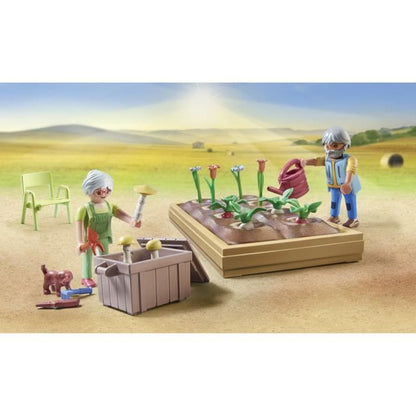 PLAYMOBIL 71443 Grandparents and vegetable garden - Country - Ages 4 and up