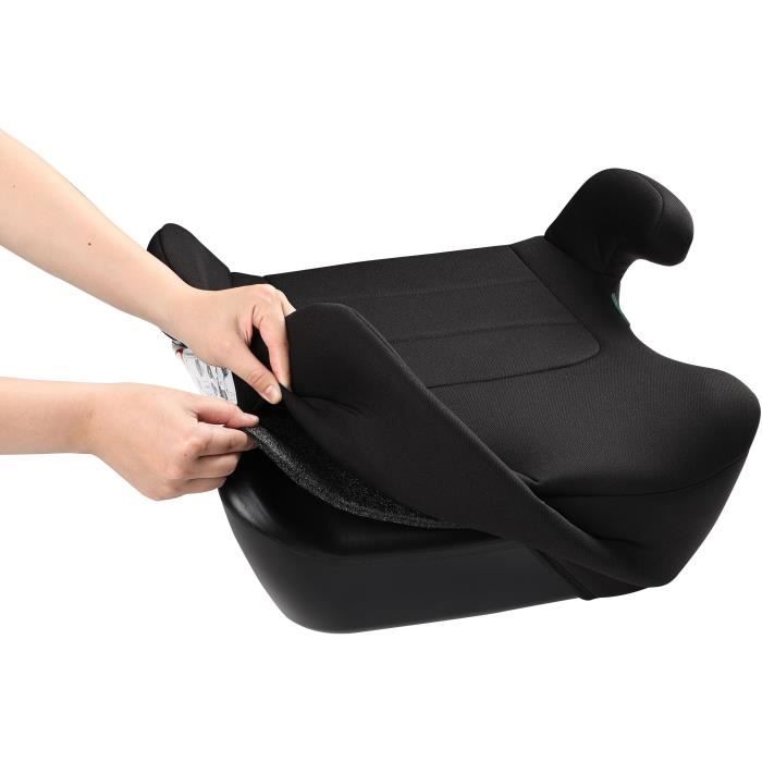 Booster car seat - BBGO - Kissyrider - 6 to 12 years - I-SIZE 125-150 cm - Belted - Black - Removable and washable cover
