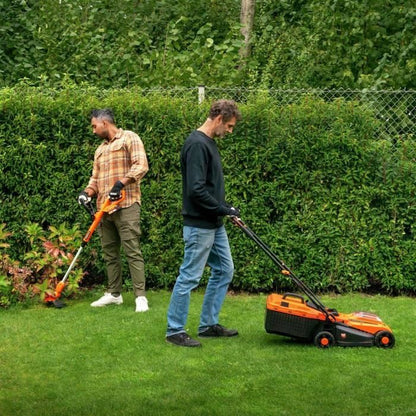 Pack BRUSHLESS 20V lawn mower 33cm cutting length + trimmer + hedge trimmer - DUAL POWER - POWDPGBOX25 - 1 x 20V 3Ah battery + charger
