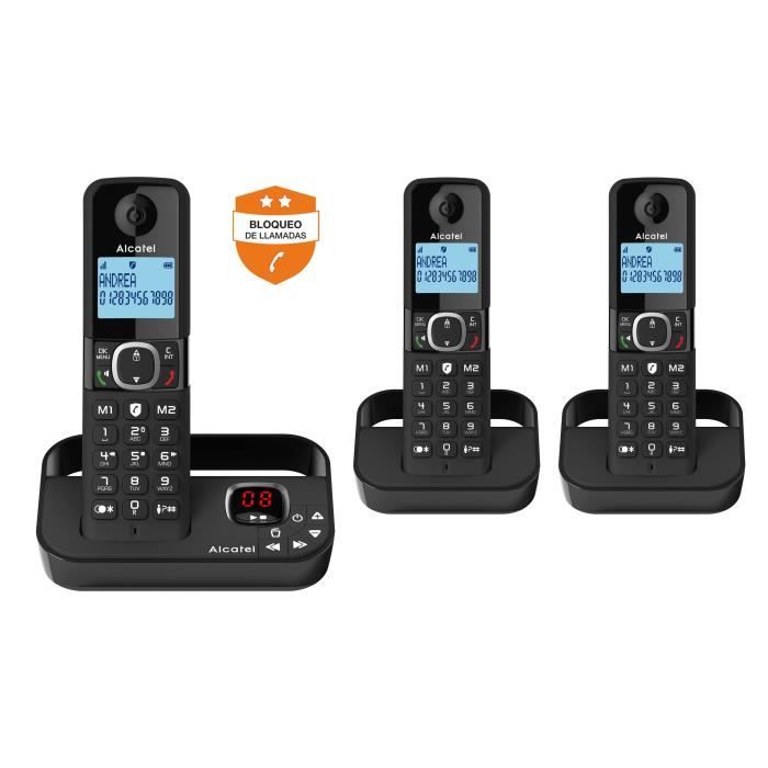 Cordless landline telephone - ALCATEL - F860 voice trio black - Blocking unwanted calls