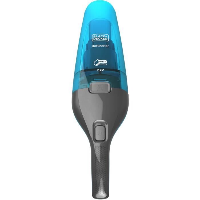 BLACK + DECKER WDC215WA-QW - Hand vacuum cleaner - Dustbuster Lithium Water and dust 7.2V - LED indicator - Blue