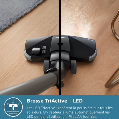 Cylinder vacuum cleaner with bag - PHILIPS XD6122/12 - 900 W - 4 L - Polar white