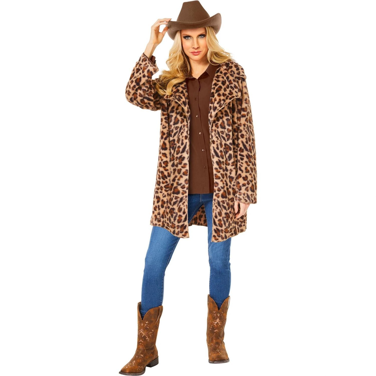 Yellowstone Beth Dutton Cheetah Jacket Adult Costume | Medium