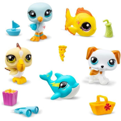 BANDAI - Littlest Pet Shop - Collector Set Theme Beach - 5 animals and accessories - BF00517