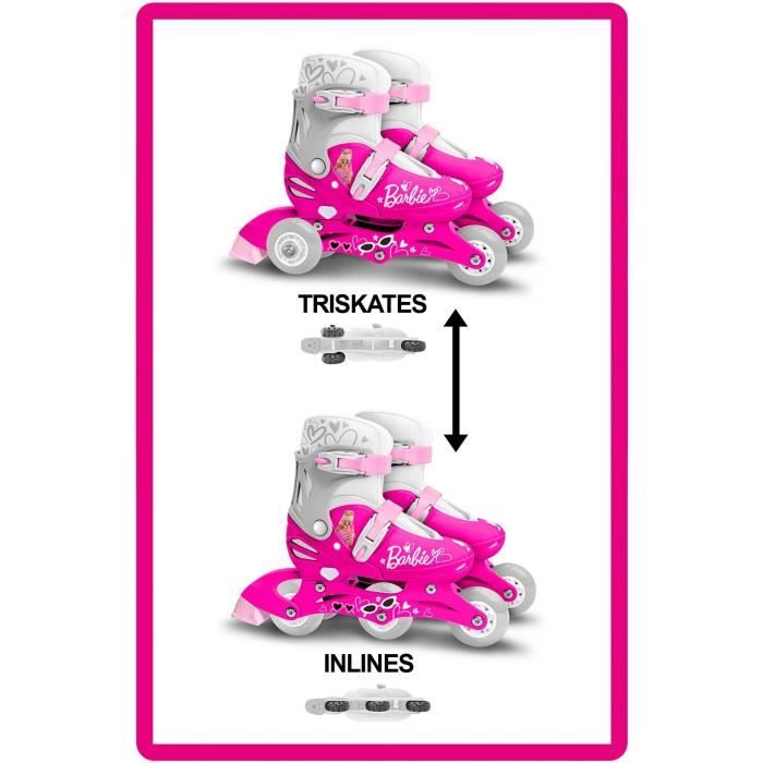 STAMP - Two-in-One 3 Wheel Inline Skates - Barbie