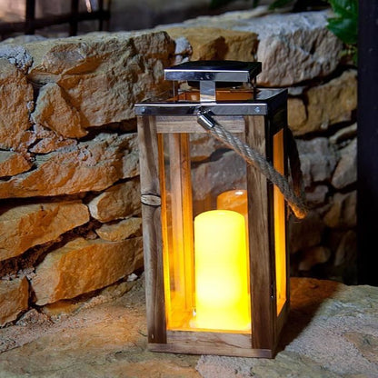 Solar lantern - LUMISKY - OAKY - Candle effect - warm white LED