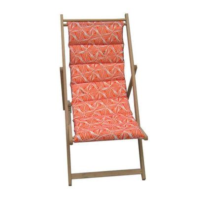 PRIVATE GARDEN Quilted deckchair Wave - Removable canvas