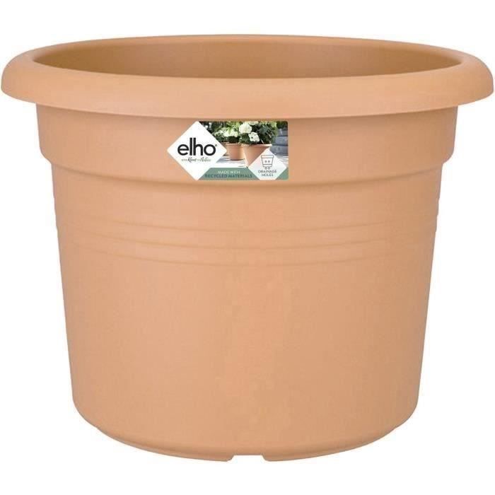Green Basics round flower pot - Plastic - Ø40 - Soft terracotta