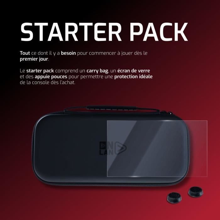 Starter Pack - ONLAN - Nintendo Switch 2 - Black Case + Screen Protector + Thumbsticks