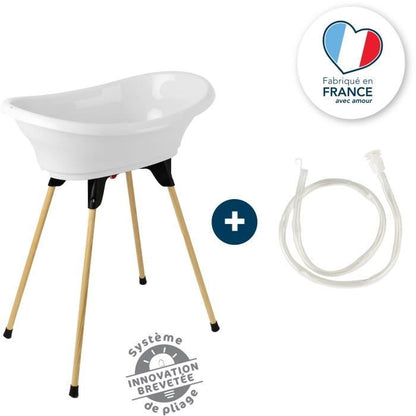THERMOBABY TUB KIT VASCO White Lily of the valley: bathtub + feet + drain hose