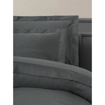 Bedding set - 1 duvet cover 220 x 240 cm + 2 pillowcases 60 x 60 cm - 100% cotton satin - Anthracite