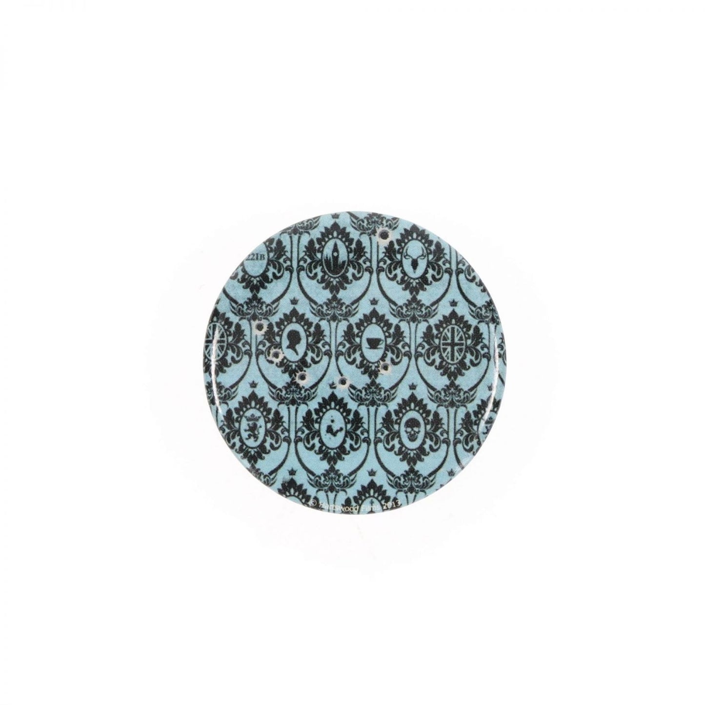 Sherlock Holmes Teal Wallpaper Pin