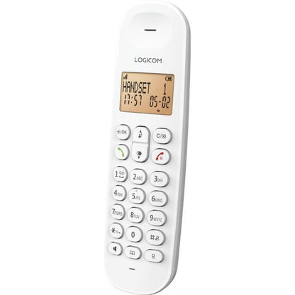 Cordless landline phone - LOGICOM - DECT ILOA 155T SOLO - White - With answering machine