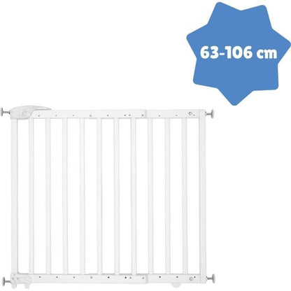 Badabulle Deco Pop White Safety Barrier Extendable Fastener Pressure & Screws (63.5 - 106cm)