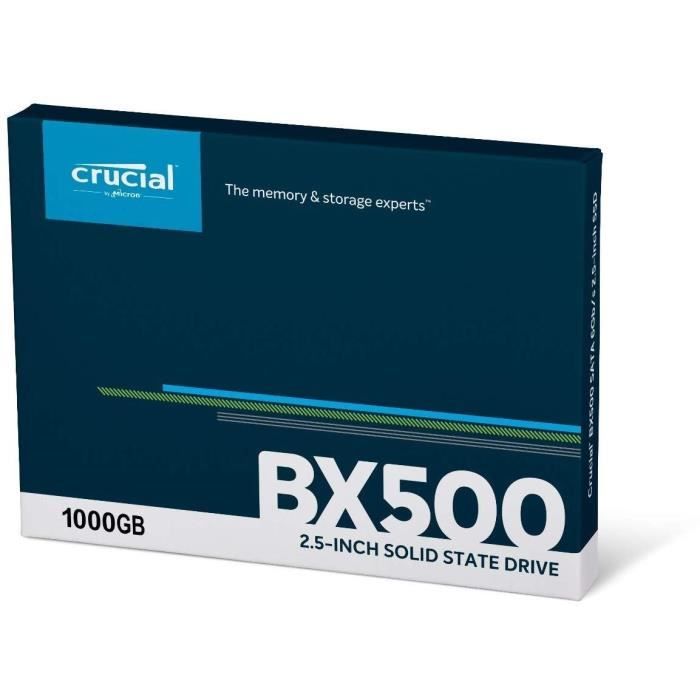 CRUCIAL - Internal SSD - BX500 - 1TB - 2.5 inches (CT1000BX500SSD1)