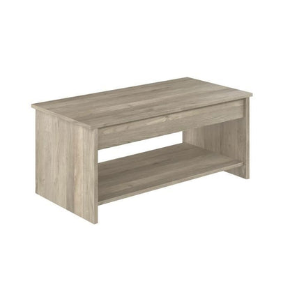 Liftable coffee table - Contemporary style - Sonoma chene decor - L100 x D50 x H44cm - Happy