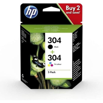 HP 304 Black / Tri-color Original Ink 2-Pack (3JB05AE)
