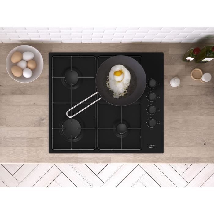 Gas hob - BEKO - 4 burners - 60 cm - HIGG64123SB