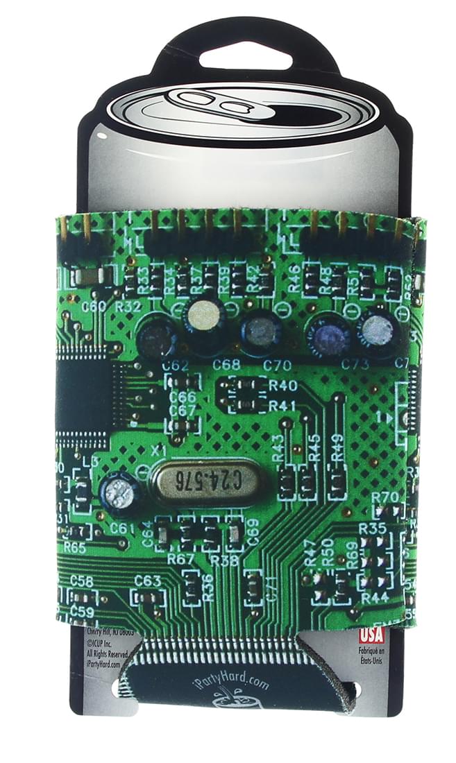 Designer Can Cooler: Circuit Board Pattern