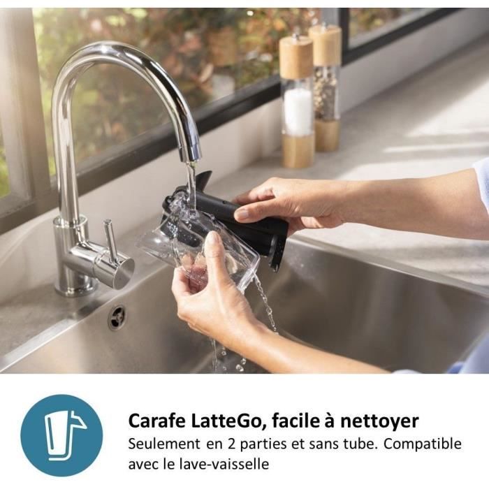 Automatic espresso machine - PHILIPS - Silent Brew EP2336/40 - 4 LatteGo drinks - Chrome black