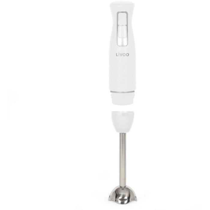 Hand blender with bowl - LIVOO - DOP245W - 400 W - 2 speeds - White