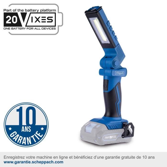 Flashlight - SCHEPPACH - 20V IXES - 6200k - 300lm - 16h autonomy - without battery or charger - C-WL20-X