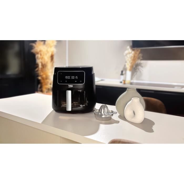 Multifunctional hot air fryer - BEKO - FRL3374B - 1900 W - 7.6 L for 2 kg of fries - LCD touch screen - Black